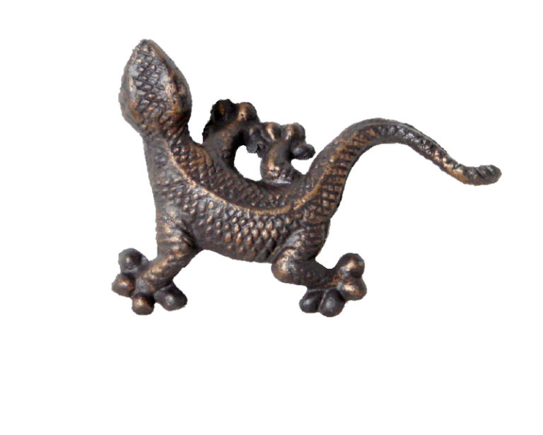 Ornament - Gecko Curved - Cast Iron