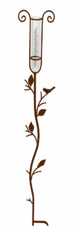 Rain Gauge - Birds On a Twig - Metal