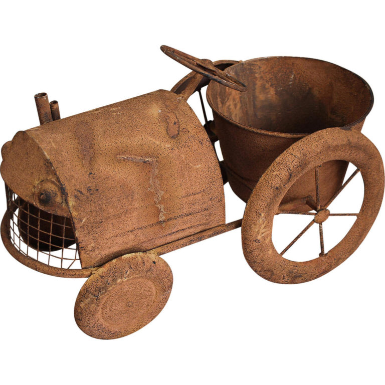 Planter - Rust Tractor - Metal