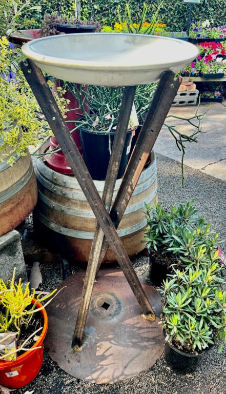 Birdbath – Star Picket Stand - Ceramic Bowl