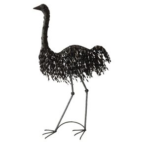 Wire Sculpture - Mr or Mrs Black Emu - Iron