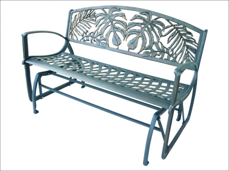 Gliding Bench - Palm & Monstera - Cast Iron