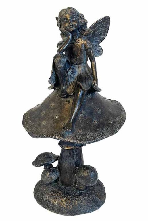 Ornament - Fairy On Mushroom - Resin