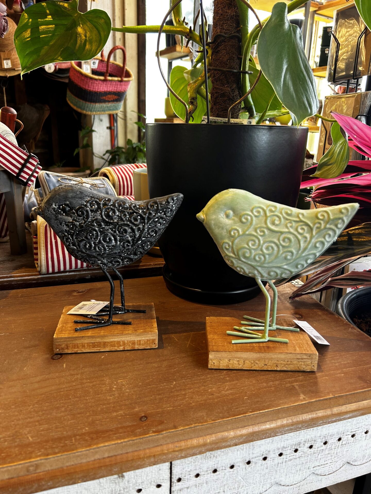 Ornament - Decorative Bird - Metal And Wood