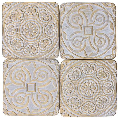 Coaster Set - Cream - Resin