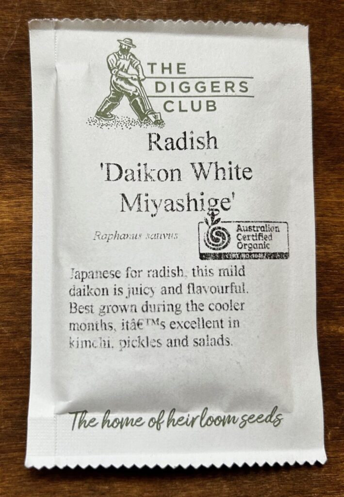 Radish - Daikon White  Miyashige - Diggers Seeds