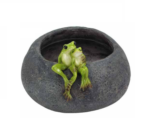 Ornament - Frog Lovers on a Pot - Resin