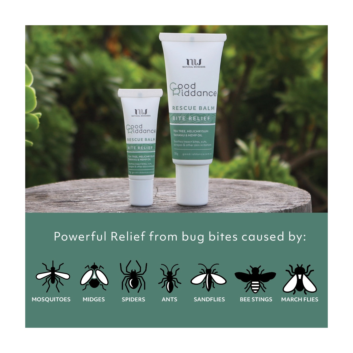 Insect Repellent - Good Riddance Bite Rescue Balm 30g - Guildford ...