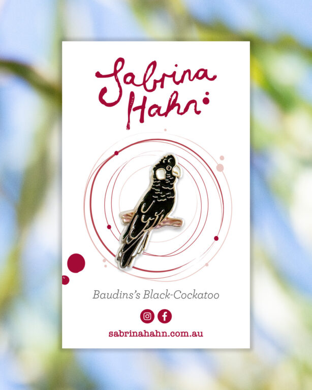 Enamel Pin - Baudin's Black Cockatoo