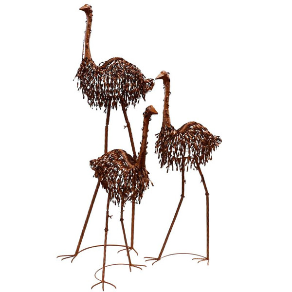Wire Sculpture - Rust Look Family - Metal