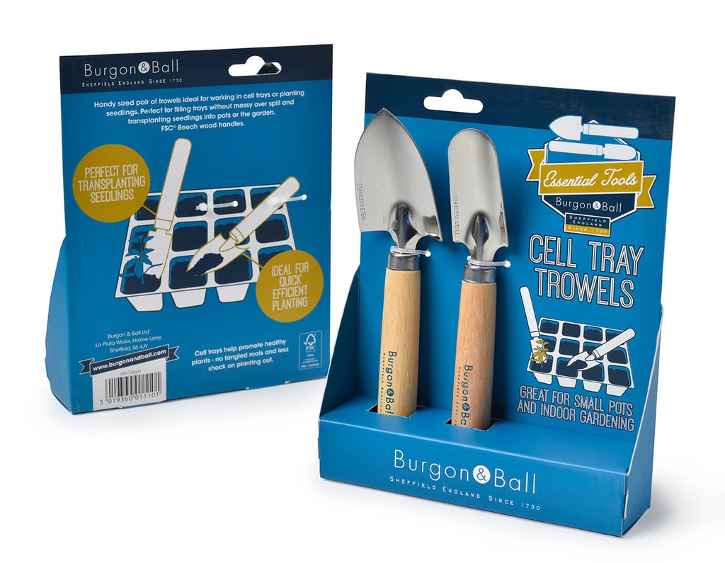 Tool - Cell Tray Trowels - Stainless Steel & Wood