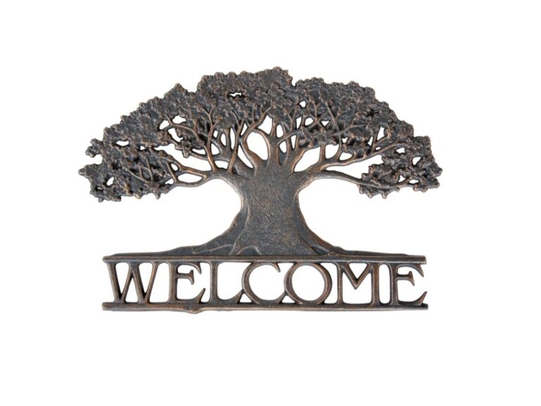 Wall Art - Tree Welcome Sign - Cast Iron