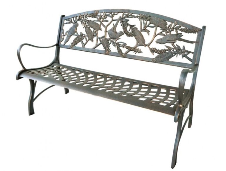 Bench - Rosella with Bottlebrush - Cast Iron