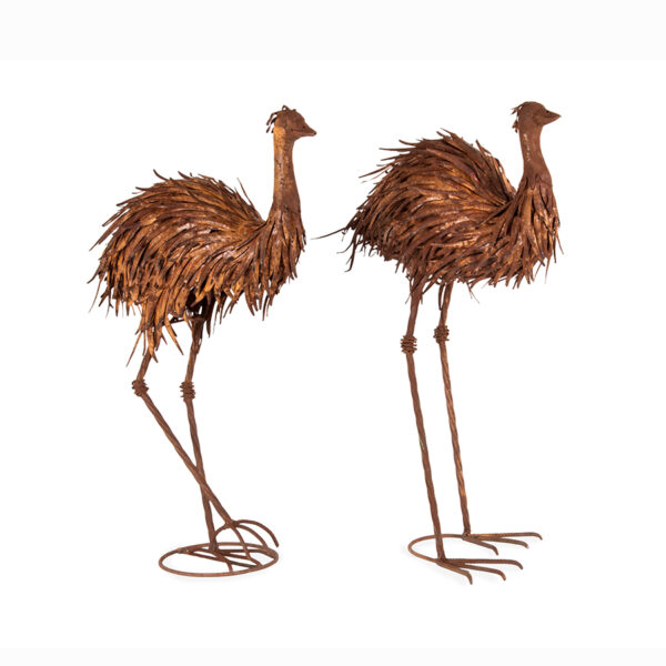 Wire Sculpture - Teen Emu - Rust