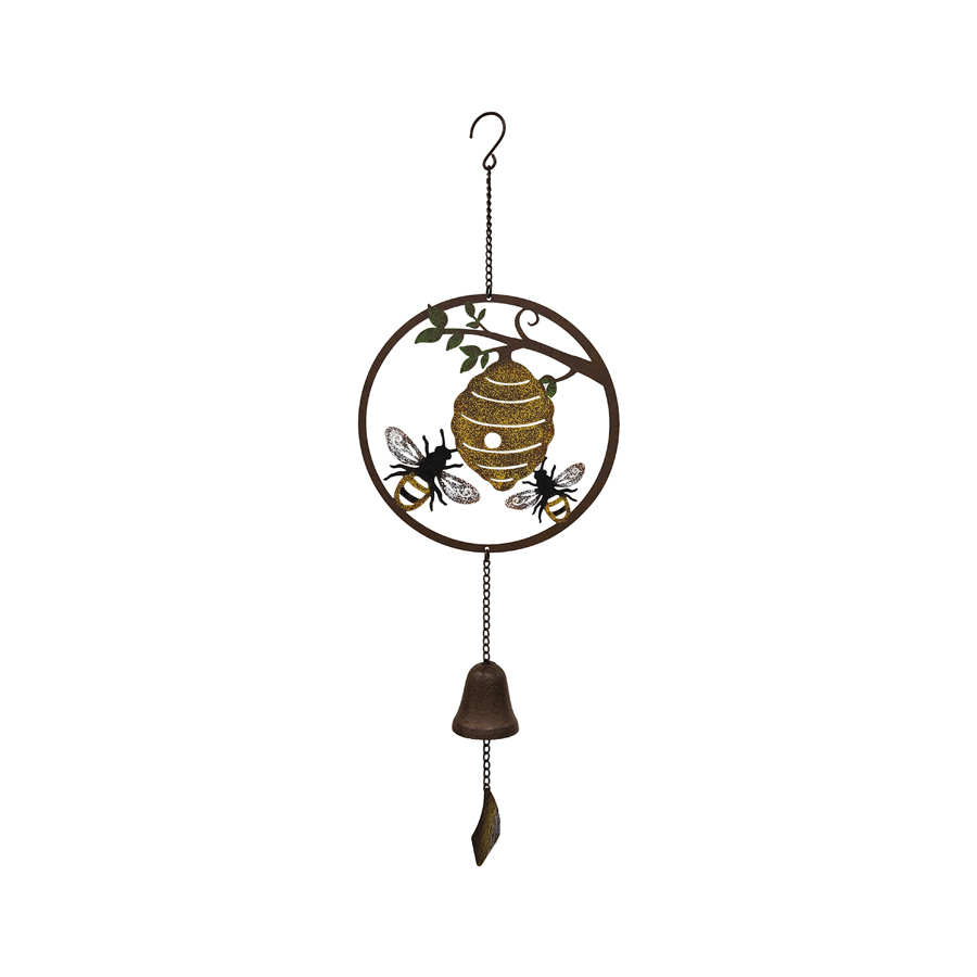 Hanging Chime - Bee with Bell - Metal