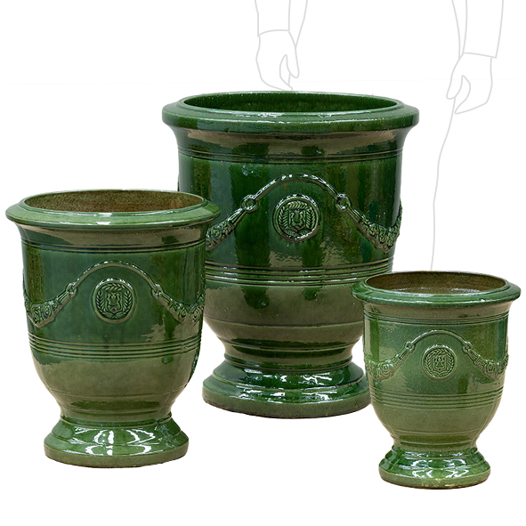 Pot - Anduze French Green Urn - Terracotta