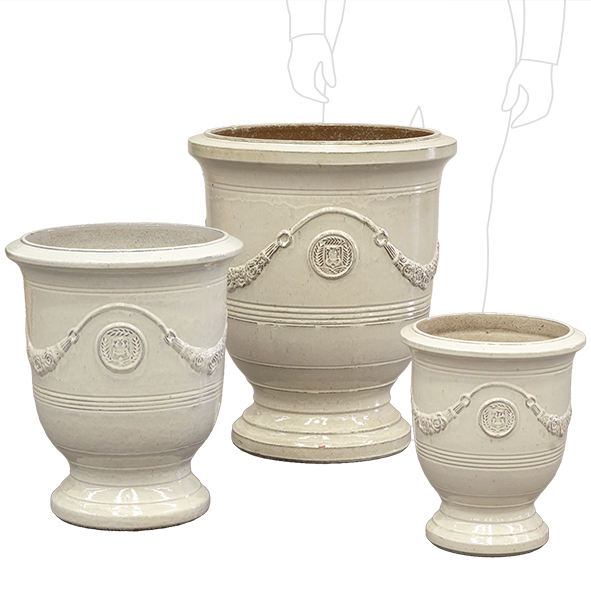 Pot - Anduze Vanilla Urn - Terracotta