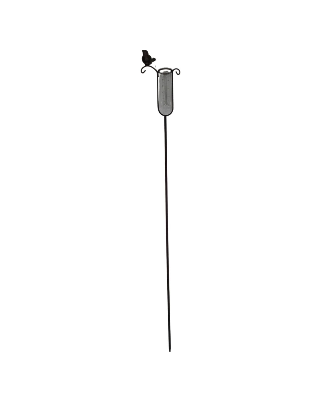 Rain Gauge - Single Bird - Cast Iron and Glass